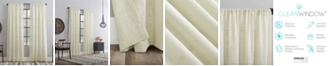 Clean Window Basket weave Dust Resistant Semi-Sheer Curtain Panel Collection